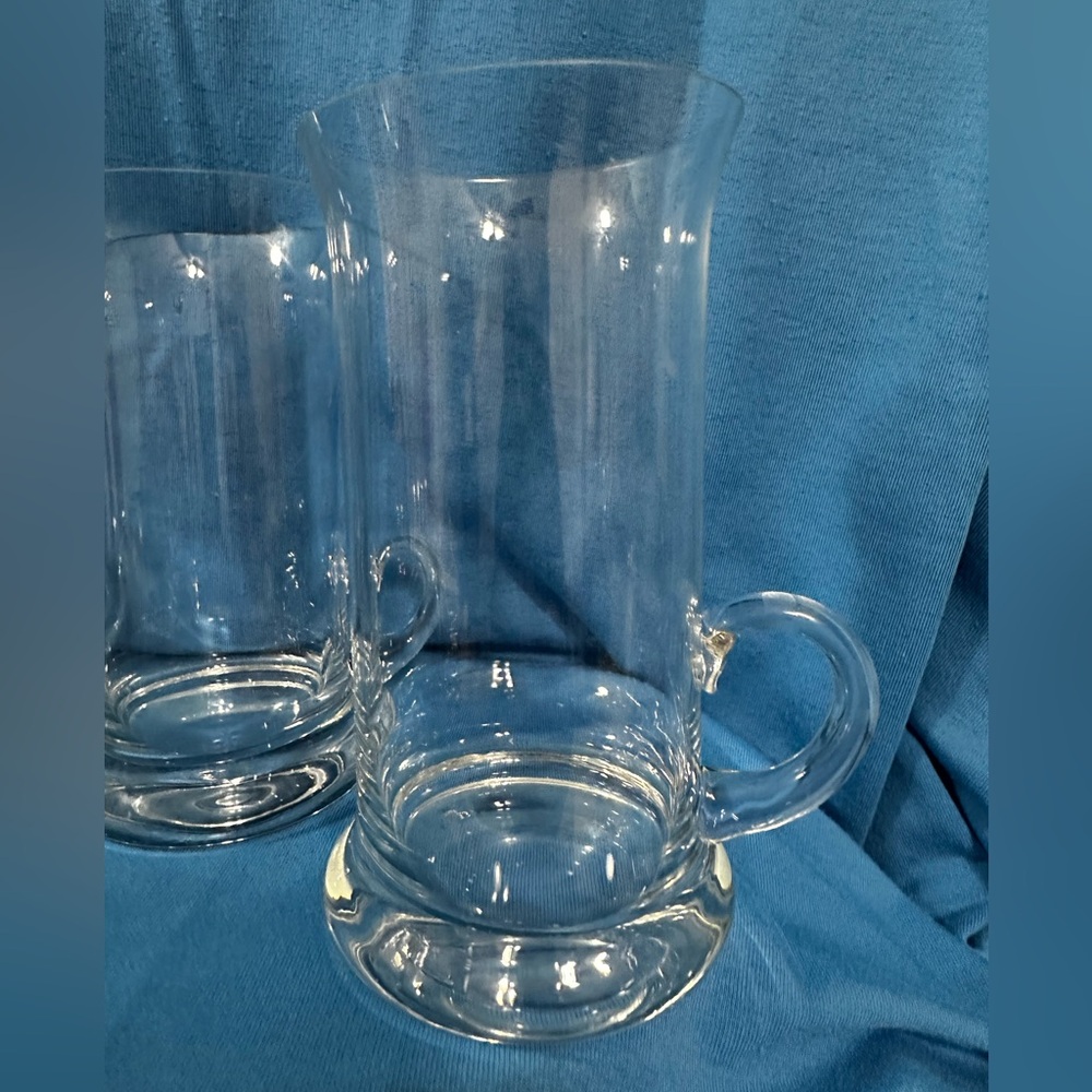 Clear Glass Irish Coffee Mugs Set of 3